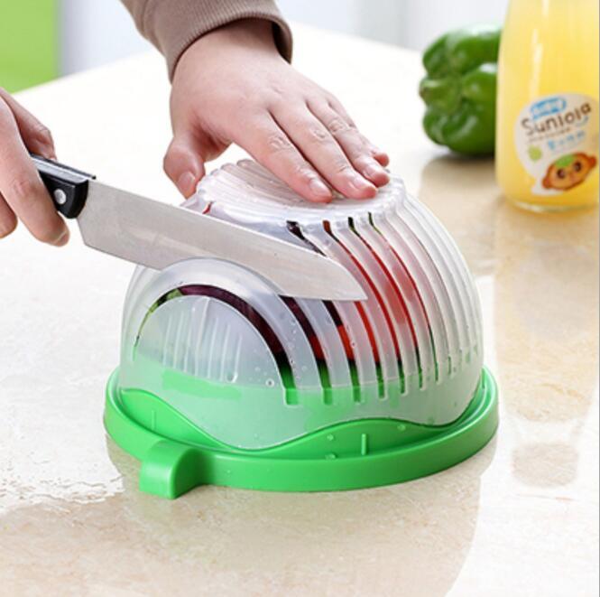 Creative Salad Cutter Bowl – 60-Second Fruit & Vegetable Chopper with Strainer & Cutting Board (BPA-Free, UK)