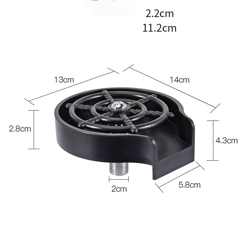 Bar Counter Cup Washer with High-Pressure Spray Nozzle – Automatic Faucet for Coffee Pitcher & Cup Cleaning