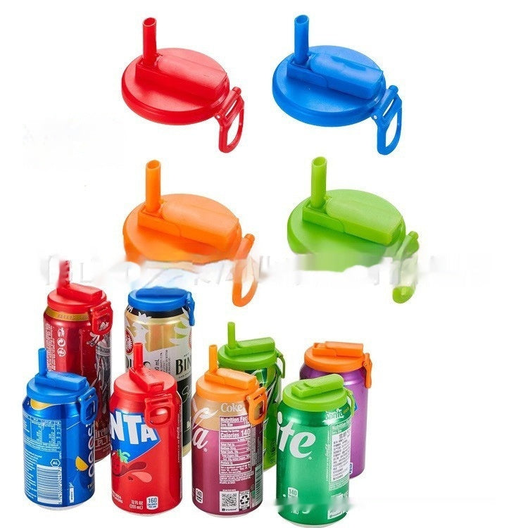 Reusable Soda Can Lid with Straw – Leakproof Beverage Cap for Cola, Beer, Juice & Soft Drinks