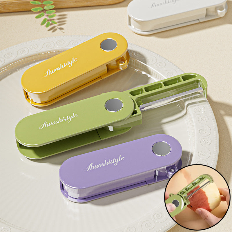 Foldable Vegetable Peeler Stainless Steel Fruit & Potato Slicer Portable Kitchen Tool for Home & Picnics