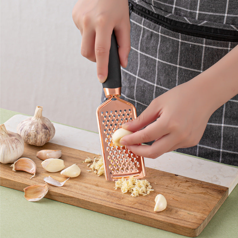 7-Piece Rose Gold Kitchen Tool Set – Copper Plated Stainless Steel Peeler & Gadgets
