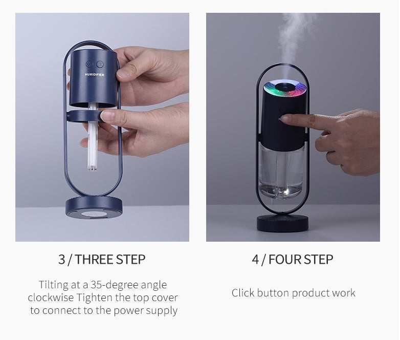 Magic Shadow USB Air Humidifier & Projection Night Light – 200ml Ultrasonic Mini Diffuser