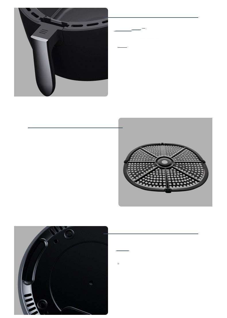 6L Large Capacity Intelligent Air Fryer – Digital Touchscreen, Oil-Free Cooking