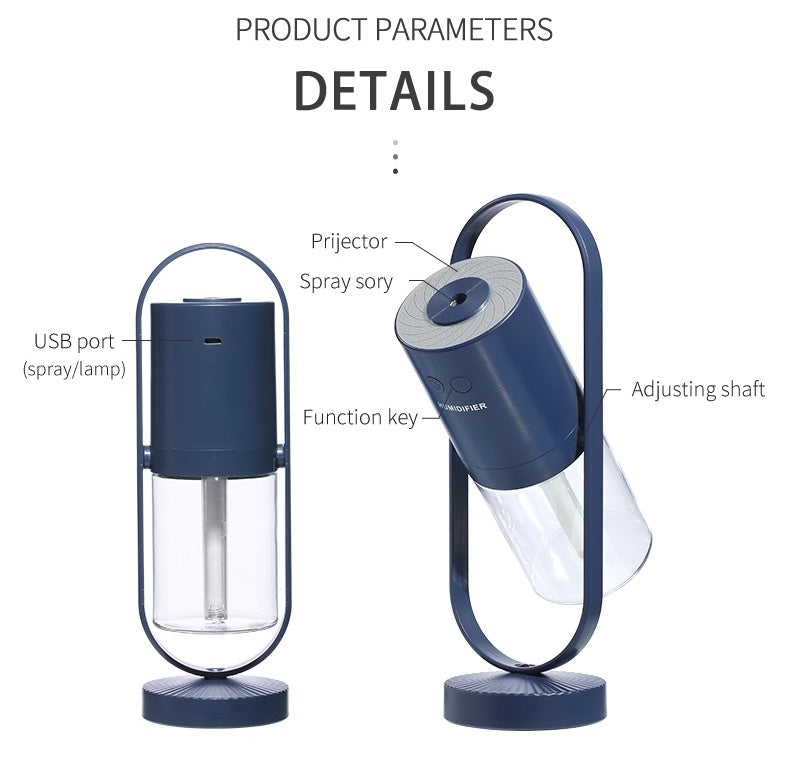 Magic Shadow USB Air Humidifier & Projection Night Light – 200ml Ultrasonic Mini Diffuser