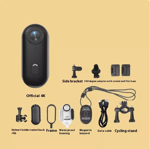 Mini 4K Action Camera – Waterproof Body Cam for Motorcycle, Helmet, Bike, Outdoor Sports – Thumb-Sized with 150min Battery & Magnetic Mount
