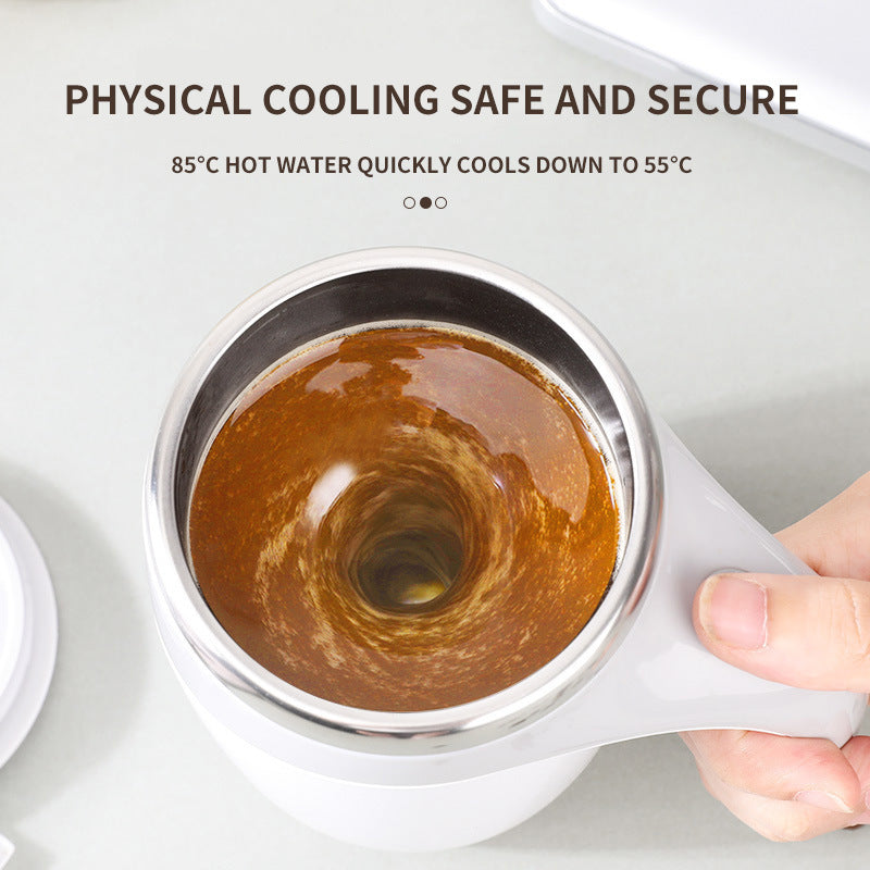 Rechargeable Automatic Stirring Mug – Magnetic Self-Stirring Coffee Cup, 400ML, USB Electric Mixer for Home & Office