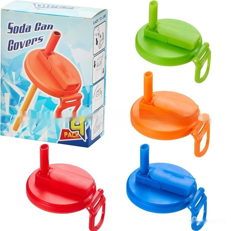 Reusable Soda Can Lid with Straw – Leakproof Beverage Cap for Cola, Beer, Juice & Soft Drinks