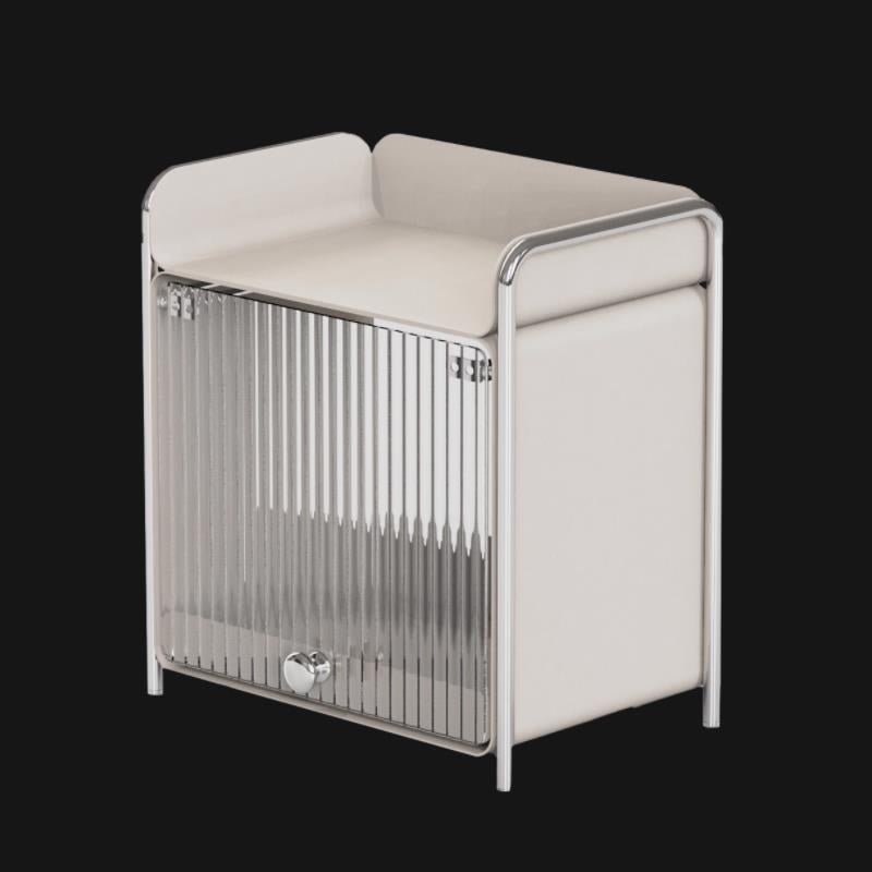 Kitchen Countertop Cup Storage Cabinet – Stainless Steel, Modern No-Installation Organizer