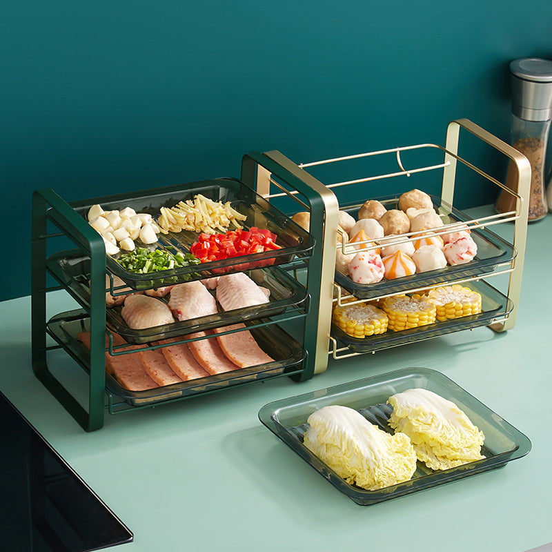 Light Luxury Iron Art Storage & Preparation Tray – Elegant Home Organizer