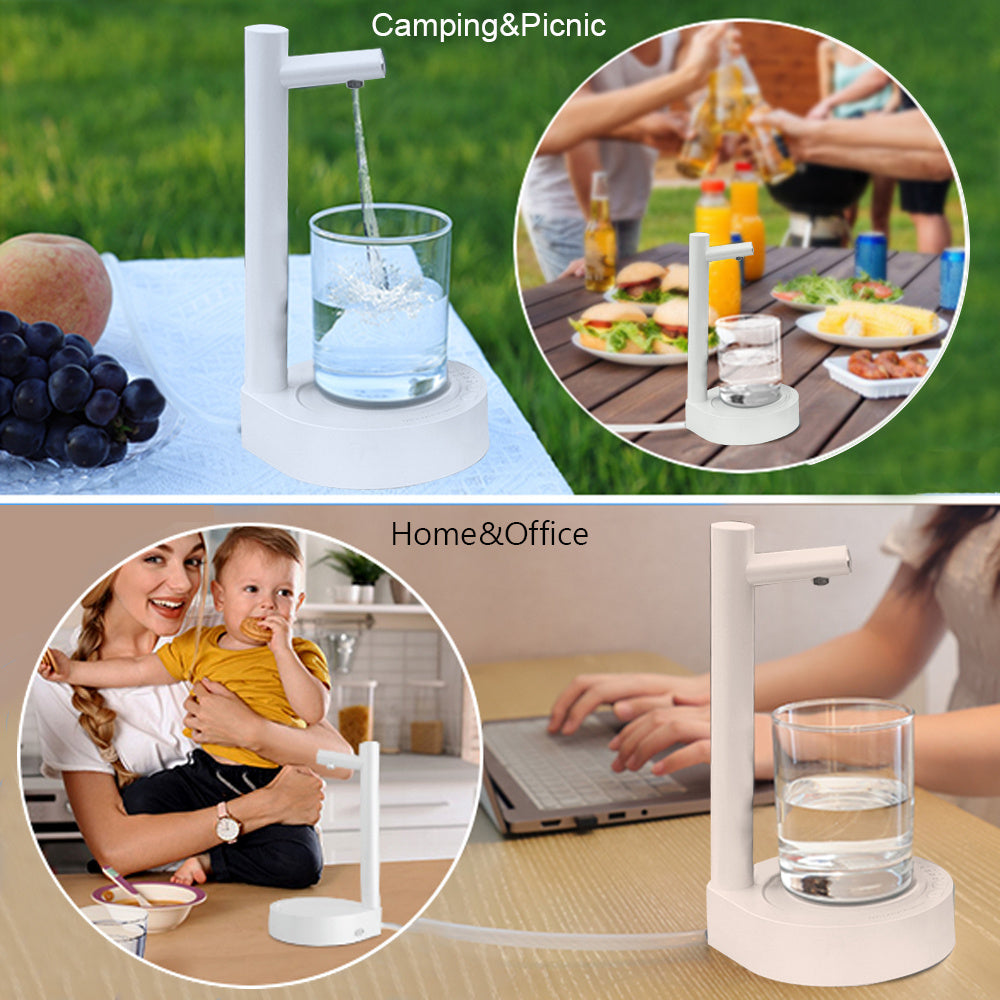 Electric Automatic Water Bottle Dispenser – Rechargeable USB Water Gallon Pump for Desk & Office