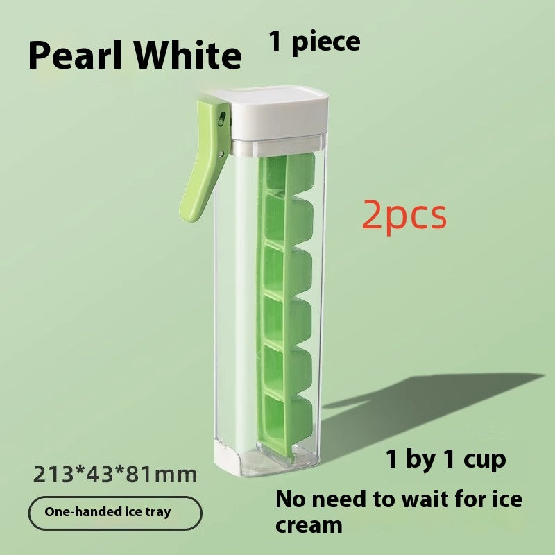 One-Touch Release Ice Cube Mold with Storage Box – Food Grade Plastic Ice Tray