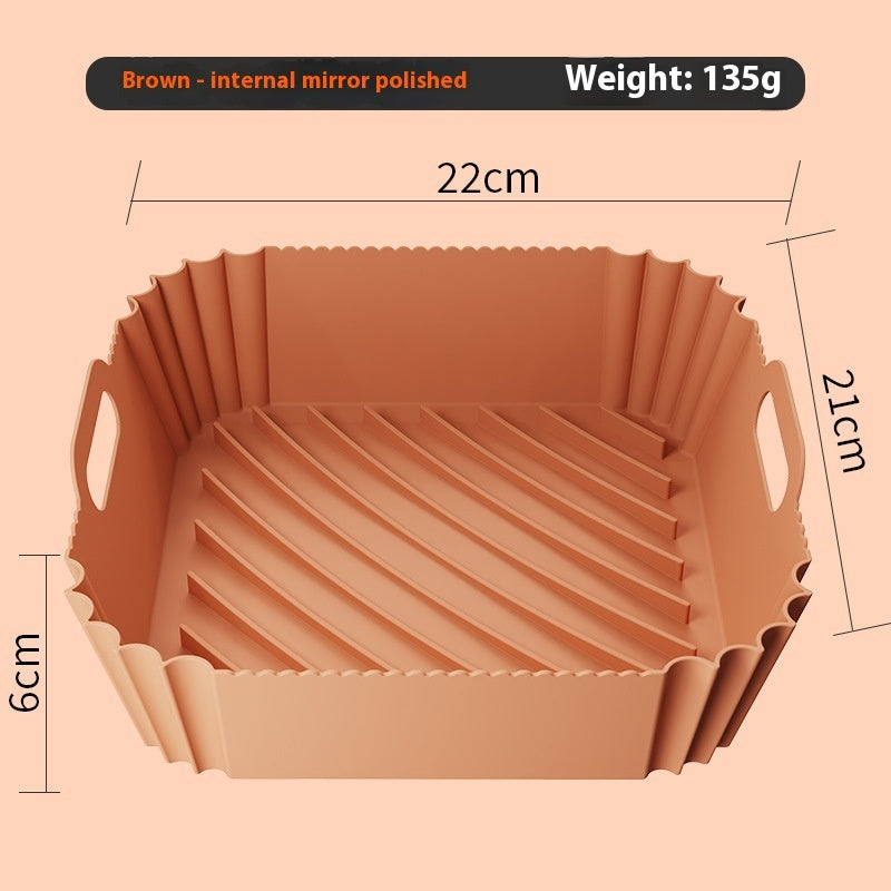 Food Grade Silicone Air Fryer Tray – Non-Stick, Reusable & Dishwasher Safe