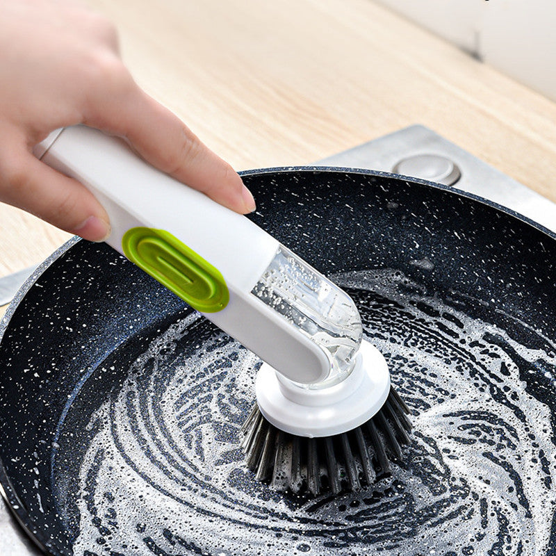 Multi-Functional Washing Up Brush with Liquid Dispenser – Includes 2 Replacement Heads