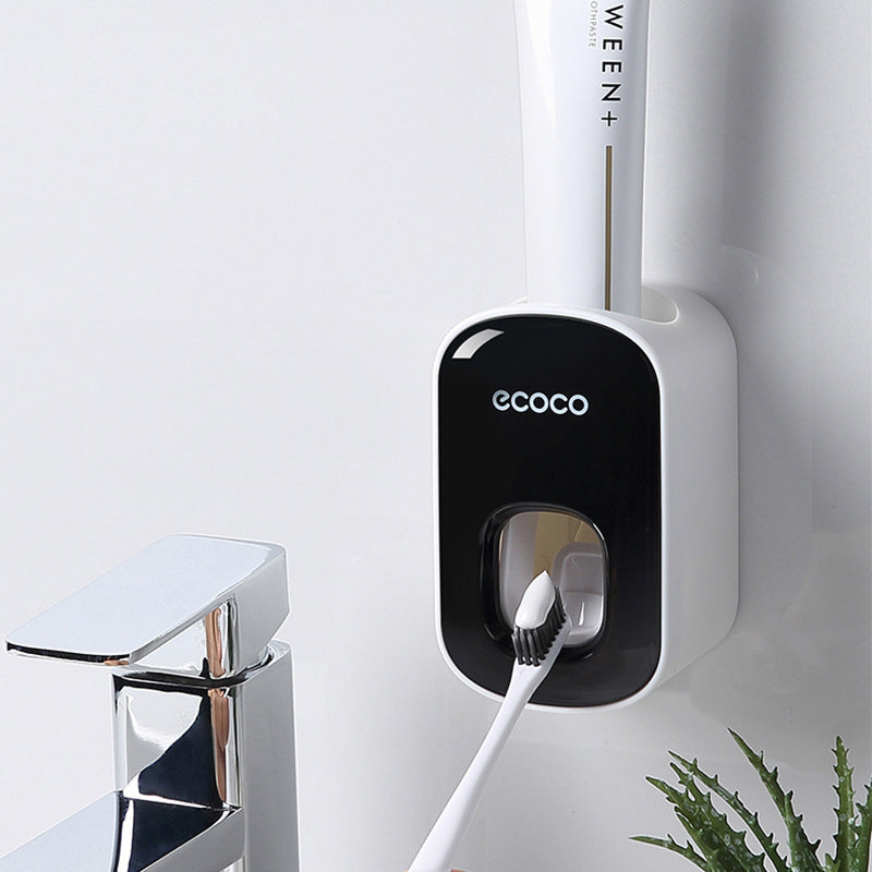 Wall Mounted Automatic Toothpaste Dispenser & Toothbrush Holder – No-Drill Bathroom Set UK