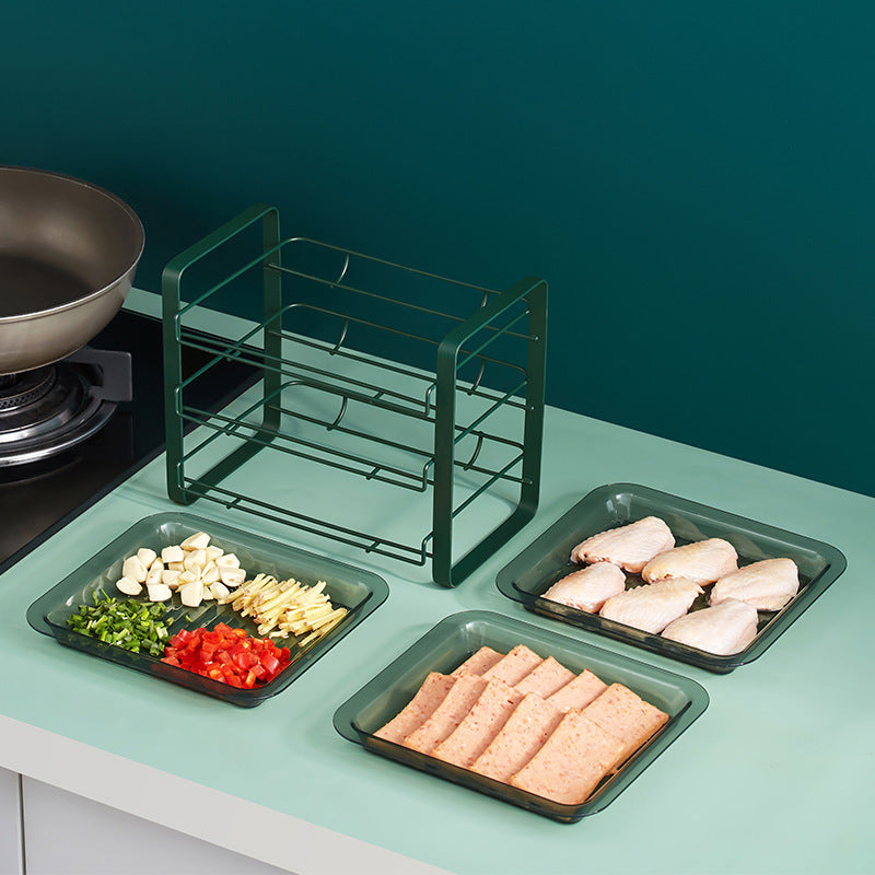 Light Luxury Iron Art Storage & Preparation Tray – Elegant Home Organizer