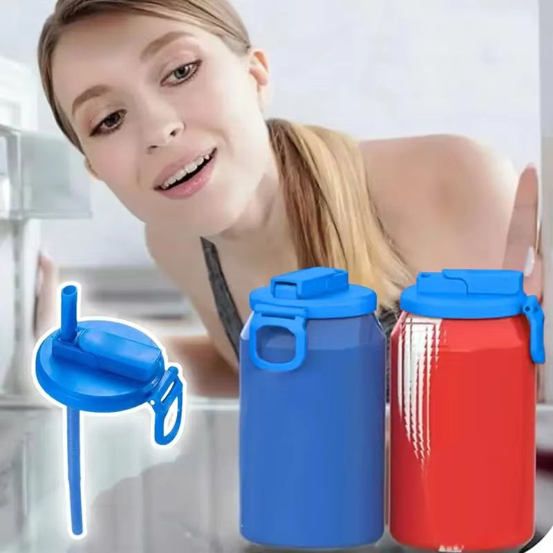Reusable Soda Can Lid with Straw – Leakproof Beverage Cap for Cola, Beer, Juice & Soft Drinks