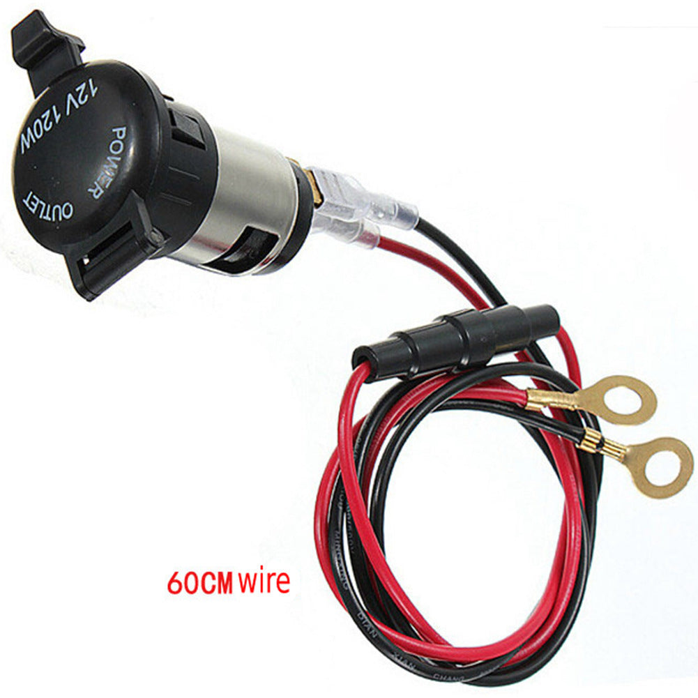 Car Cigarette Lighter Female Socket – 12V Waterproof Power Outlet Adapter for Auto, Boat, RV, Motorcycle