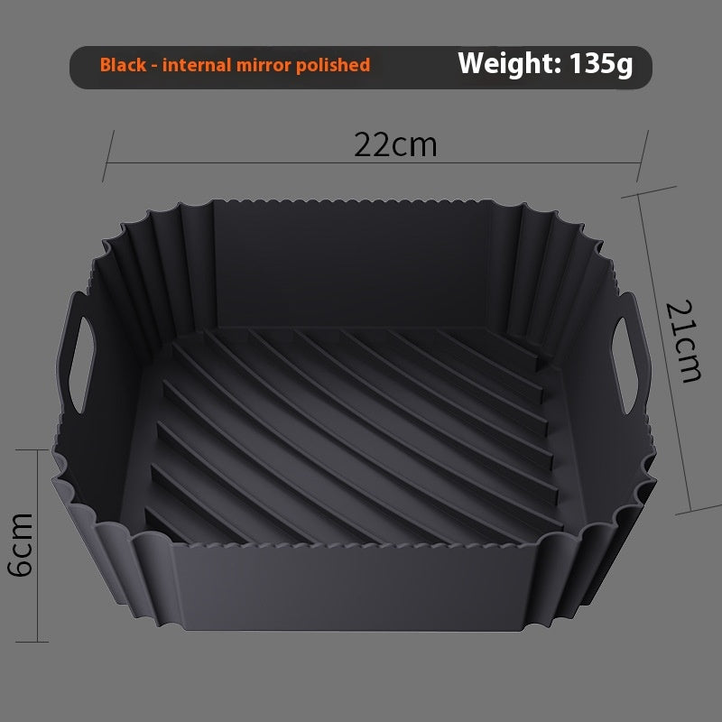 Food Grade Silicone Air Fryer Tray – Non-Stick, Reusable & Dishwasher Safe