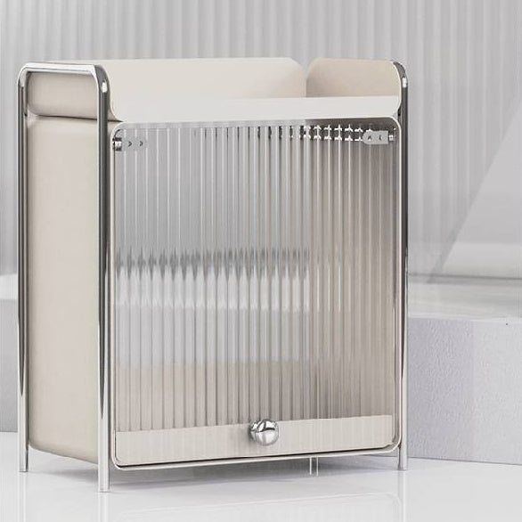 Kitchen Countertop Cup Storage Cabinet – Stainless Steel, Modern No-Installation Organizer