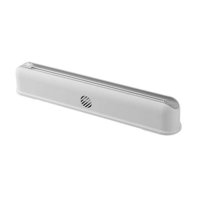 Cling Film Suction Cup Wall-Mounted Box with Adjustable Cutter | Kitchen Storage Organizer with Free Plastic Wrap