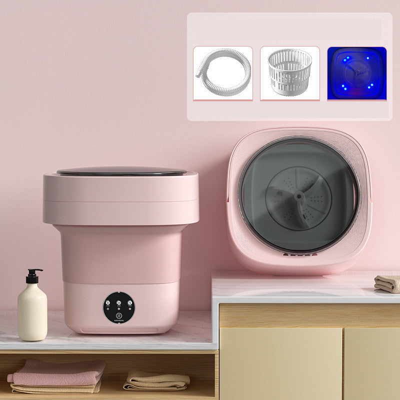 Mini Foldable Portable Washing Machine – Compact, Lightweight with Spinning Dry & Sterilization