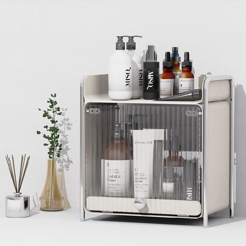 Kitchen Countertop Cup Storage Cabinet – Stainless Steel, Modern No-Installation Organizer