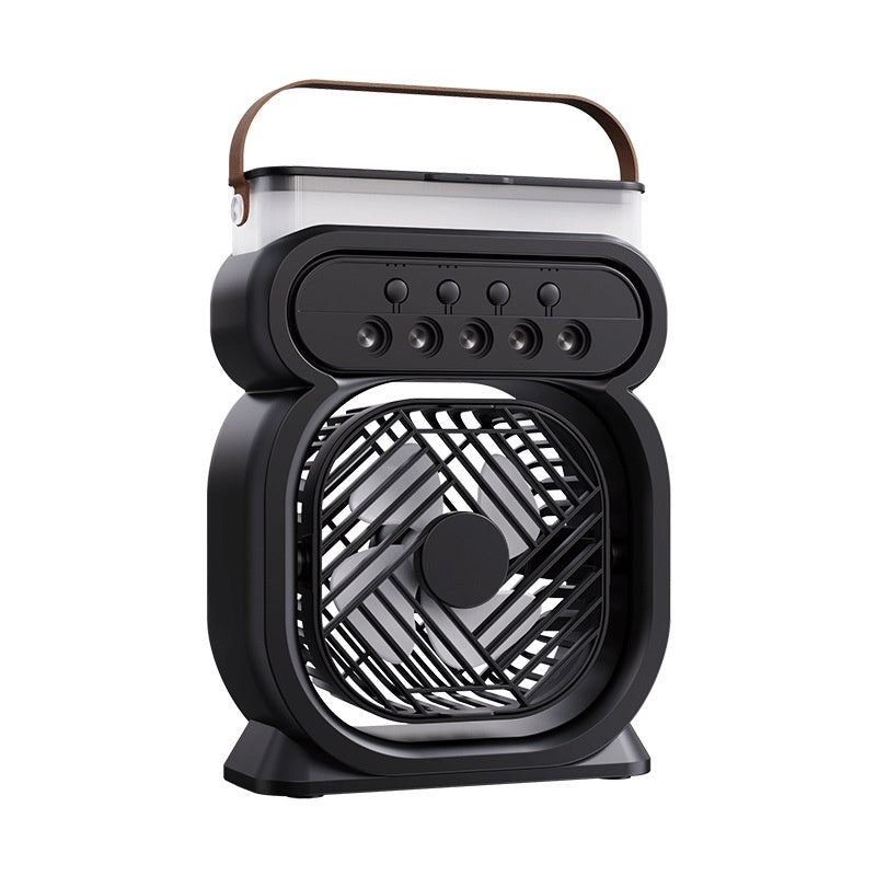3 in 1 Portable Air Conditioner Evaporative Cooler with LED Night Light & Humidifier | USB Desk Fan 3 Speeds for Home & Office