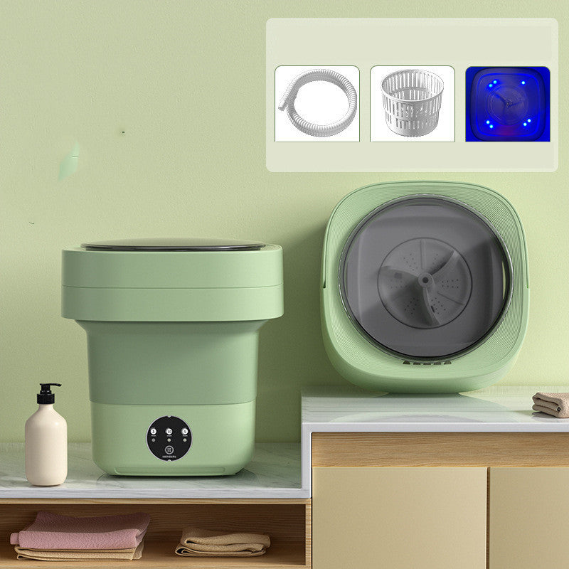 Mini Foldable Portable Washing Machine – Compact, Lightweight with Spinning Dry & Sterilization