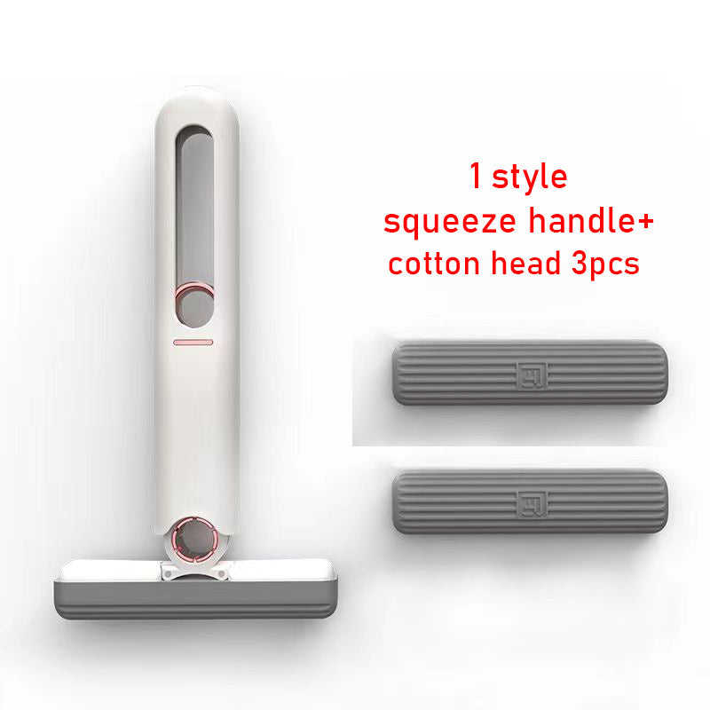 Mini Sponge Squeeze Mop – Portable Floor & Glass Cleaner for Home, Car & Office (Eco Cotton Head)