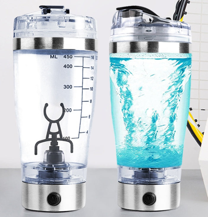 Electric Protein Shaker Bottle – USB Rechargeable Vortex Mixer Cup for Gym, Sports, Coffee, and Shakes (600ml)