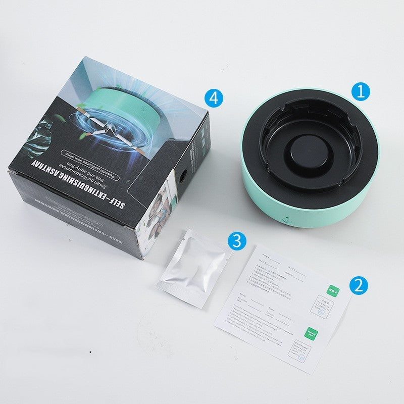 Automatic Smoke Removal Air Purifier Ashtray – Portable Anion Ashtray for Home, Office & Car