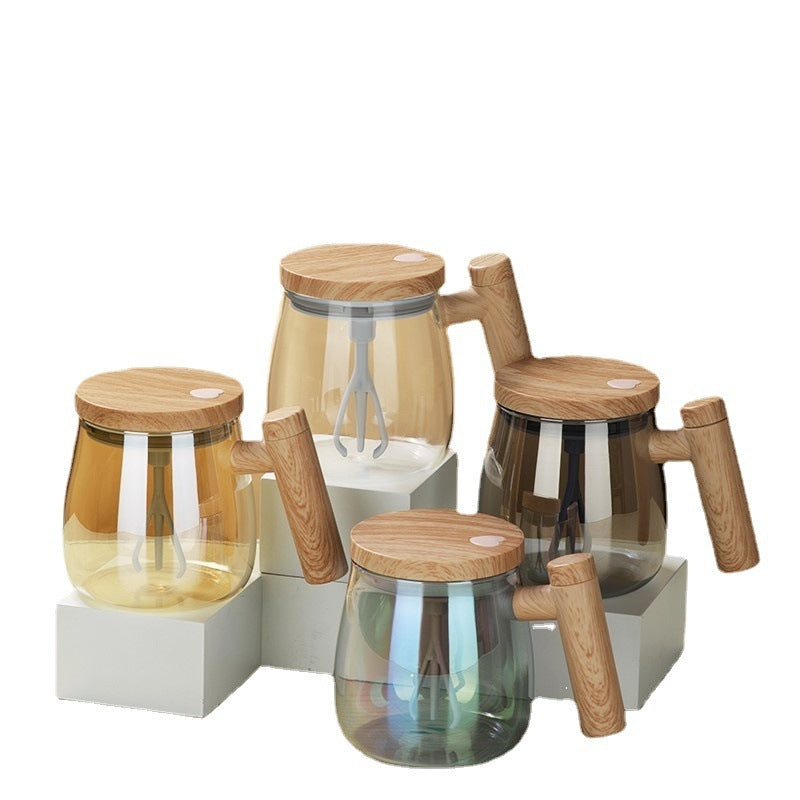 400ML Self-Stirring Coffee Mug – Electric Automatic Mixing Glass Cup for Coffee & More