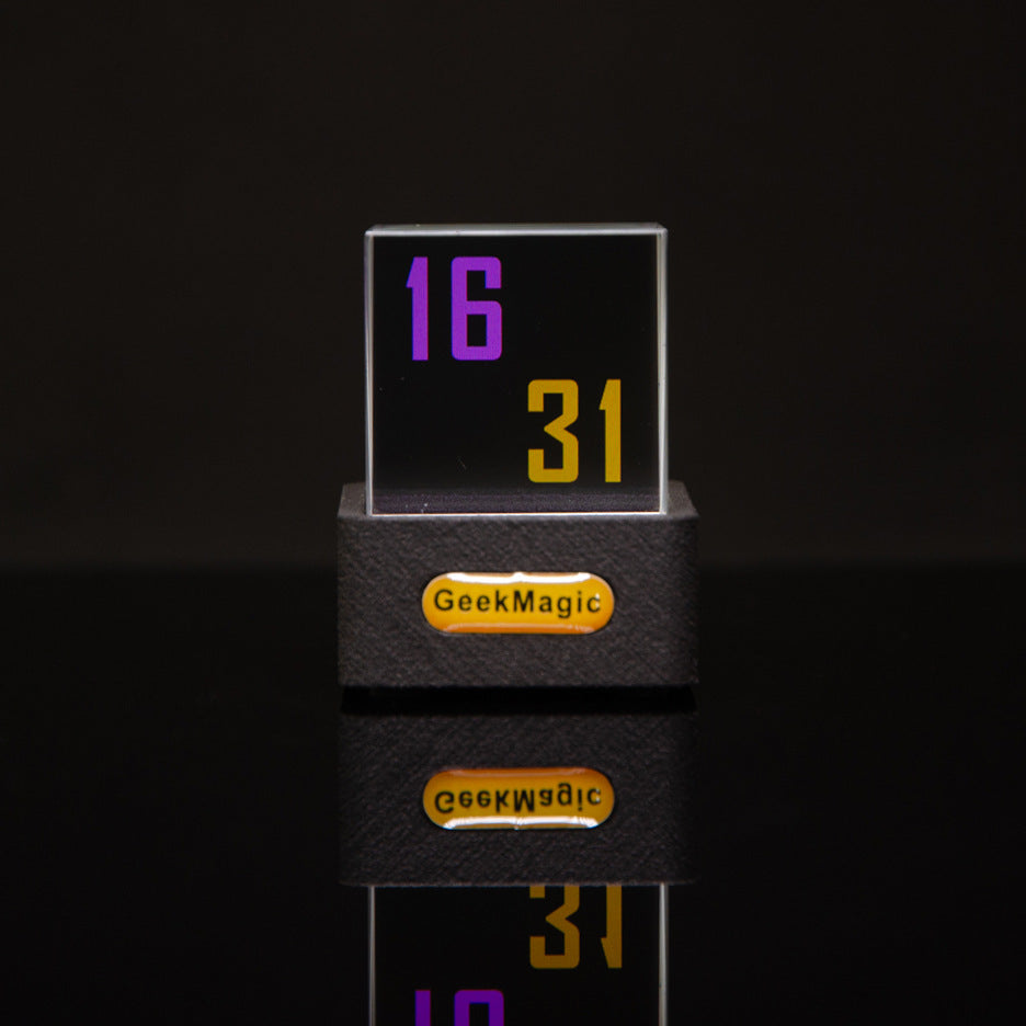 Trendy Mini Transparent WiFi Weather Clock – Modern Digital Weather & Time Display