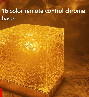 LED Water Ripple Ambient Night Light – 16 Colour Crystal Lamp with Remote Control & USB Charging