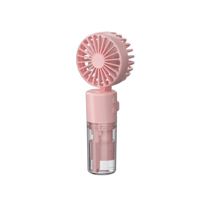 Portable Handheld Mist Fan with 4-Speed Spray – USB Rechargeable Mini Cooling Fan for Summer Outdoors