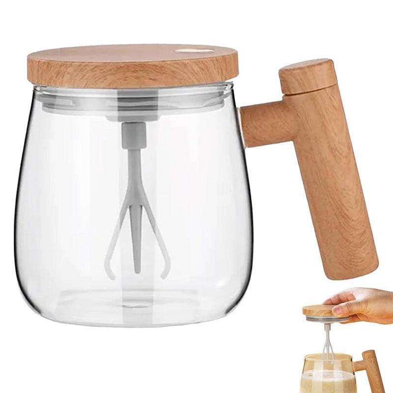 400ML Self-Stirring Coffee Mug – Electric Automatic Mixing Glass Cup for Coffee & More
