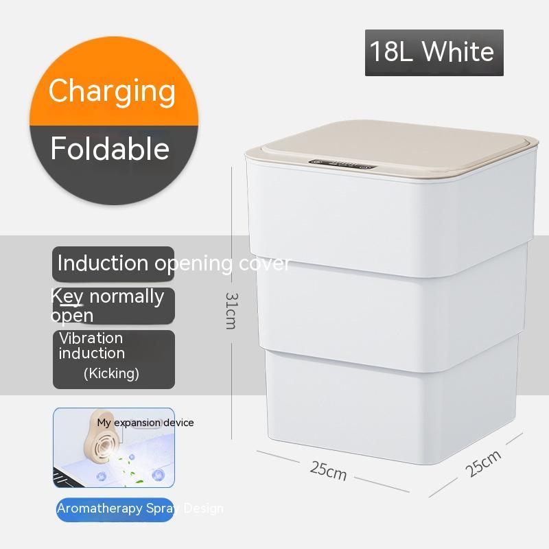 Smart Sensor Trash Bin with Lid – Automatic Motion Detection Dustbin for Kitchen, Bedroom, Bathroom – 13L/16L