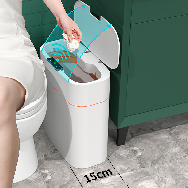 Smart Sensor Trash Bin with Lid – Automatic Motion Detection Dustbin for Kitchen, Bedroom, Bathroom – 13L/16L