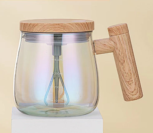 400ML Self-Stirring Coffee Mug – Electric Automatic Mixing Glass Cup for Coffee & More