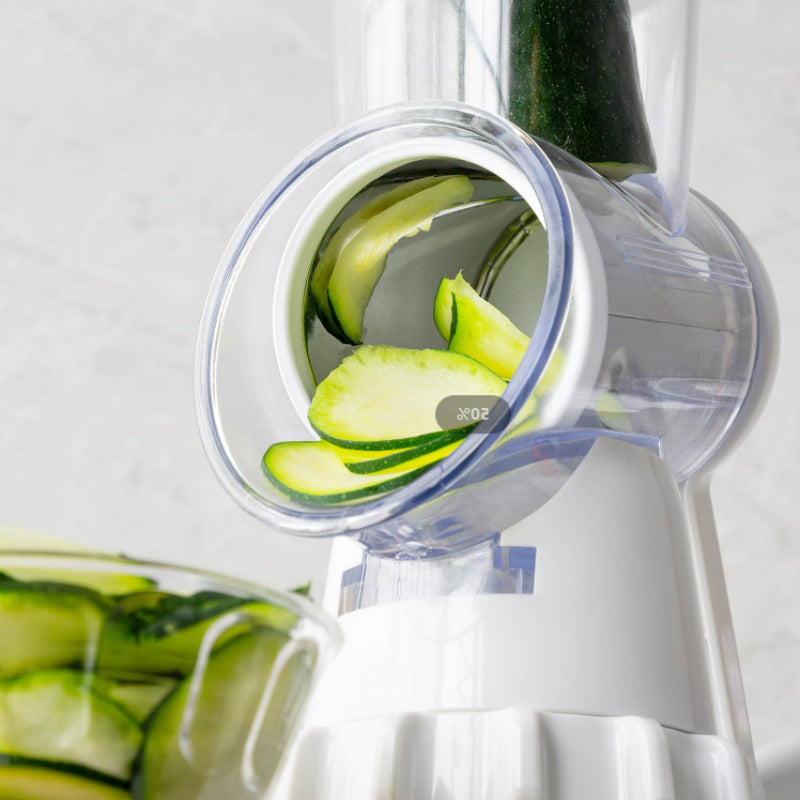 3-in-1 Manual Vegetable Slicer – Rotary Grater, Chopper, Mandoline Shredder for Kitchen (BPA-Free)