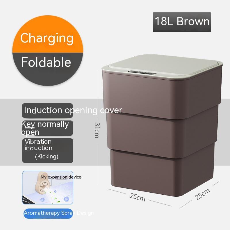Smart Sensor Trash Bin with Lid – Automatic Motion Detection Dustbin for Kitchen, Bedroom, Bathroom – 13L/16L