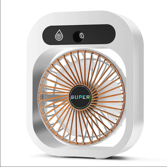 Mini Air Conditioning Desk Fan – USB Rechargeable Misting Fan & Air Cooler | 3-Speed Portable Humidifier for Home & Office (UK)