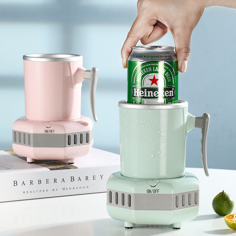 Mini Ice Cooling Cup – Fast Chilling Electric Cup for Drinks | Portable Cooler for Home, Office & Travel (UK Plug)