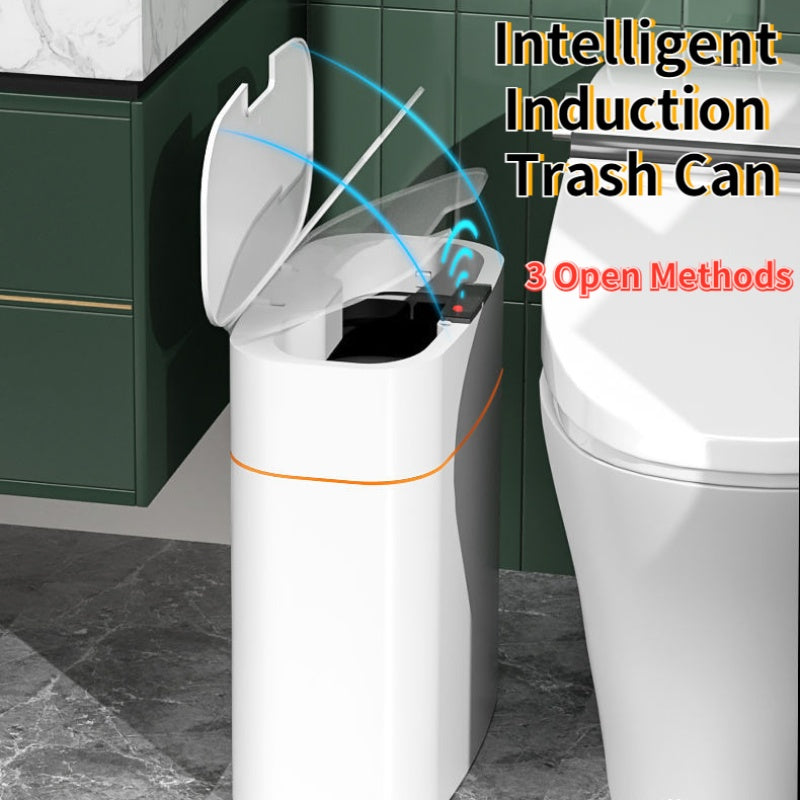 Smart Sensor Trash Bin with Lid – Automatic Motion Detection Dustbin for Kitchen, Bedroom, Bathroom – 13L/16L