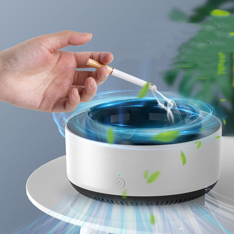 Automatic Smoke Removal Air Purifier Ashtray – Portable Anion Ashtray for Home, Office & Car