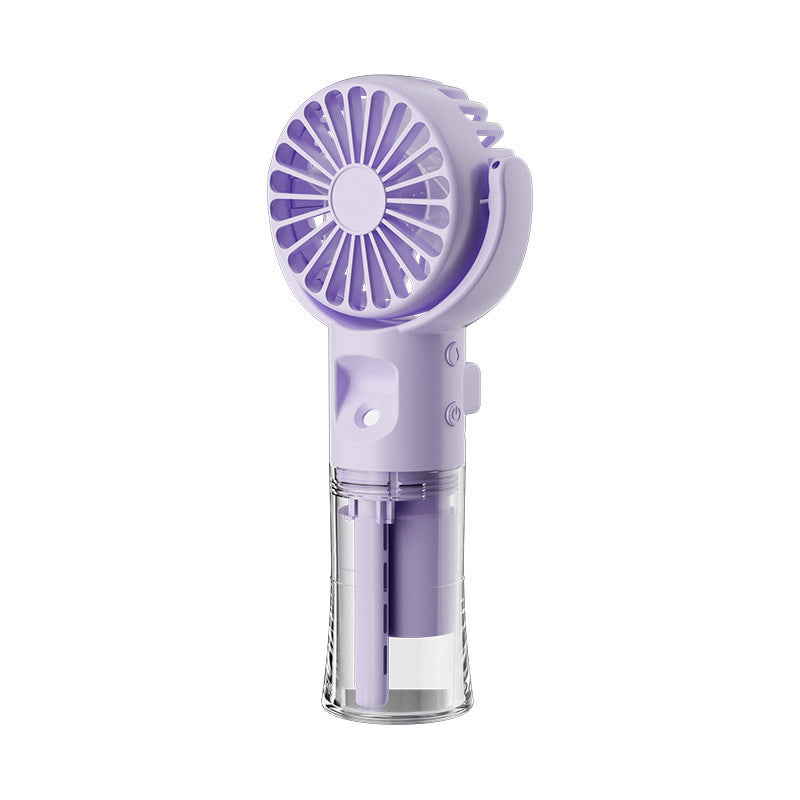 Portable Handheld Mist Fan with 4-Speed Spray – USB Rechargeable Mini Cooling Fan for Summer Outdoors