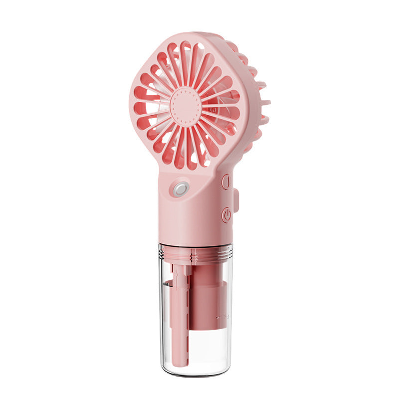 Portable Handheld Mist Fan with 4-Speed Spray – USB Rechargeable Mini Cooling Fan for Summer Outdoors