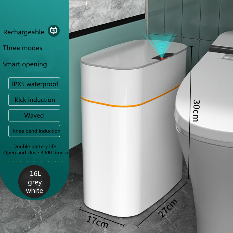 Smart Sensor Trash Bin with Lid – Automatic Motion Detection Dustbin for Kitchen, Bedroom, Bathroom – 13L/16L