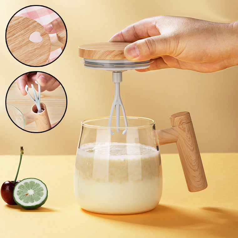 400ML Self-Stirring Coffee Mug – Electric Automatic Mixing Glass Cup for Coffee & More