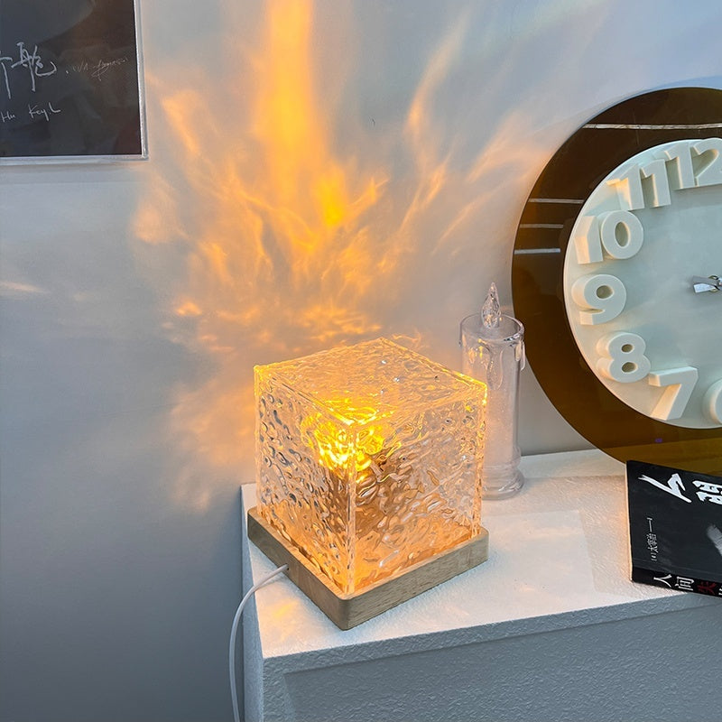 LED Water Ripple Ambient Night Light – 16 Colour Crystal Lamp with Remote Control & USB Charging